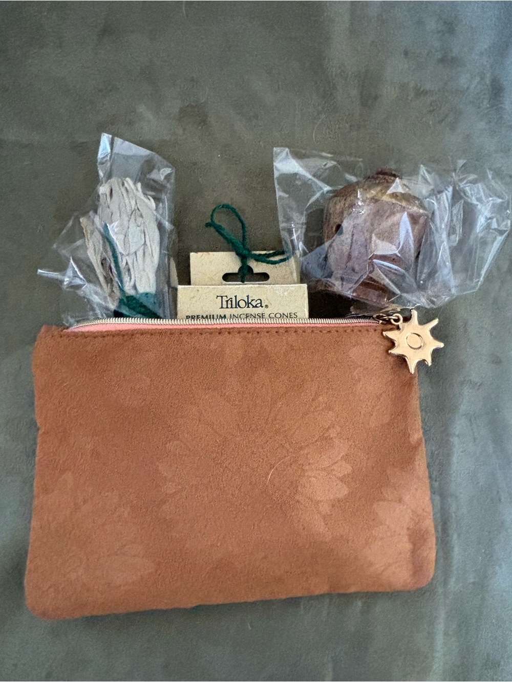 Boho Spiritual Cleansing Kit Soapstone Dome Burner + Sandalwood Incense Gift Set - Picture 12 of 16